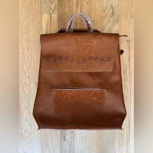NWT Brown Leather Backpack